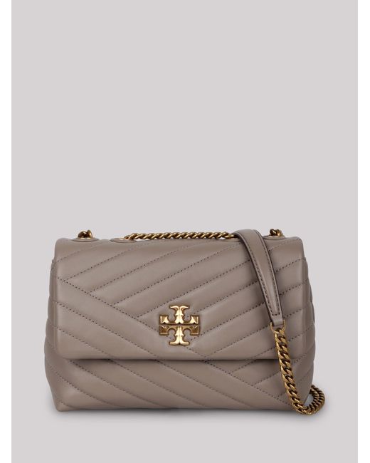 Tory Burch Brown Small Kira Chevron-quilted Shoulder Bag