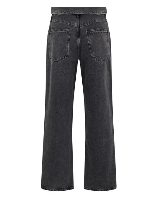 Agolde Blue Straight Jeans Cotton Straight-Leg