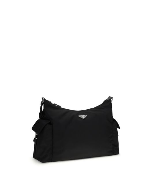 Prada Black Explorer Shoulder Bag Recycled Polyamide for men