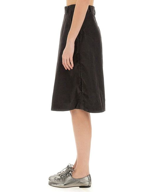 Margaret Howell Black Corduroy Skirt