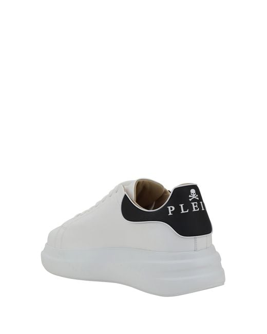 Philipp Plein White Sneakers Leather Upper: Calf Trainers for men