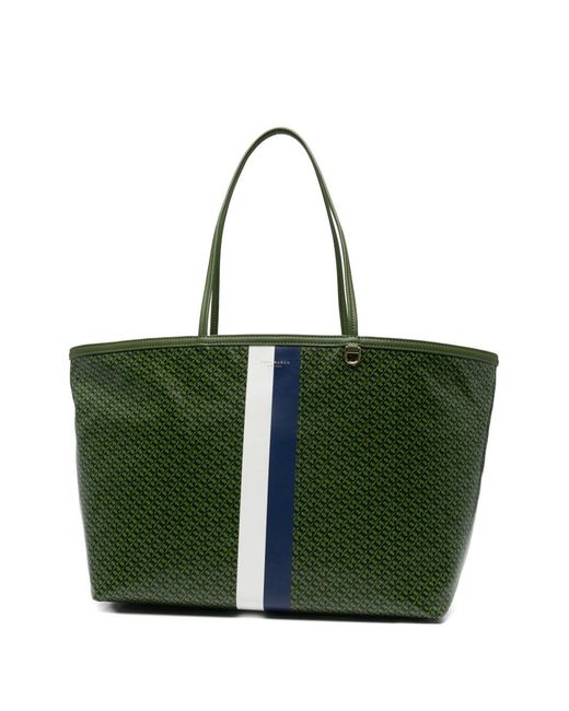 Tory Burch Green The Racer Tote Bag