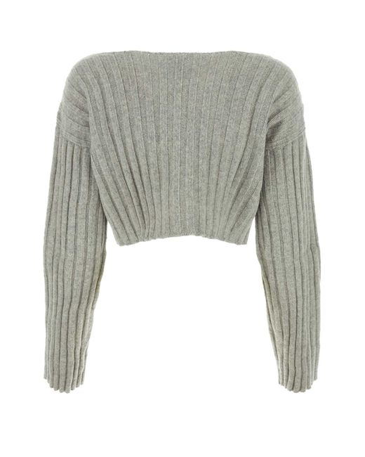 Baserange Gray Melange Wool Blend Sweater