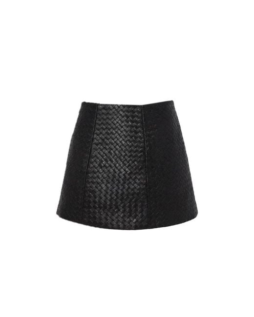 Manokhi Gray Skirt Lambskin