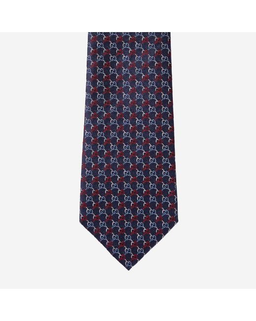 Gucci Purple Gg Silk Tie for men