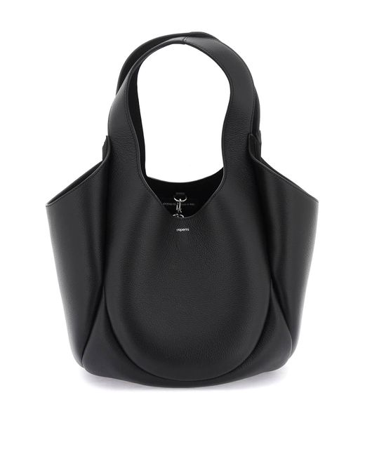 Coperni Black Leather Bucket Bag