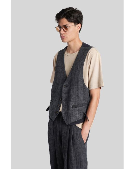 Ziggy Chen Blue Vest for men