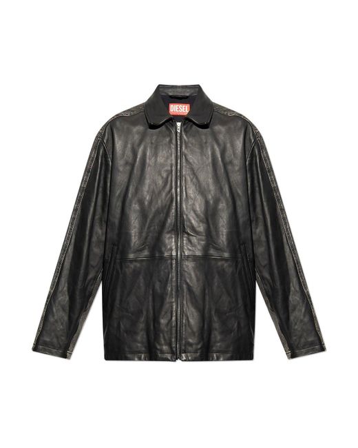 DIESEL Gray ‘L-Stoller’ Jacket for men