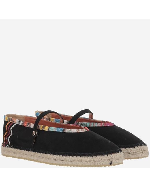 Missoni Black Espadrilles Zigzag Viscose Blend Shoe