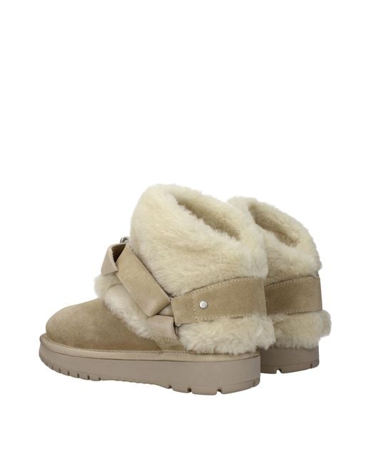 Burberry Natural Leather Ankle Boots