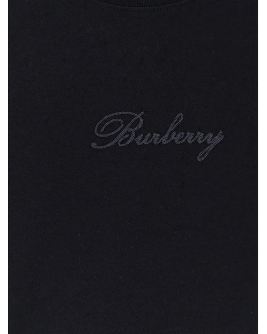 Burberry Blue Organic Cotton T-Shirt for men