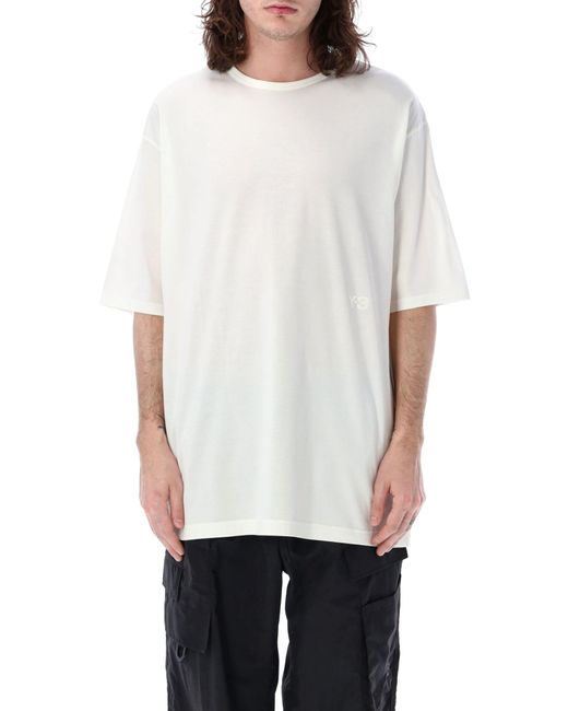 Y-3 White Oversized Logo T-Shirt