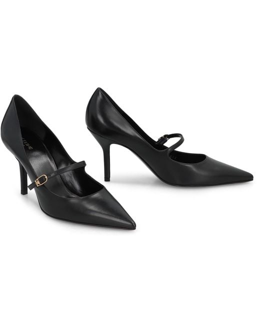 Céline Black Judy Strappy Décolleté Leather Calf Pumps