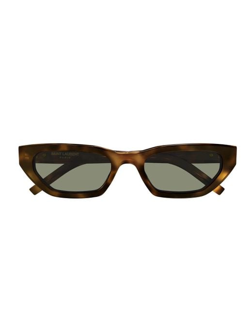 Saint Laurent Brown Sl M126 Linea Monogram Sunglasses