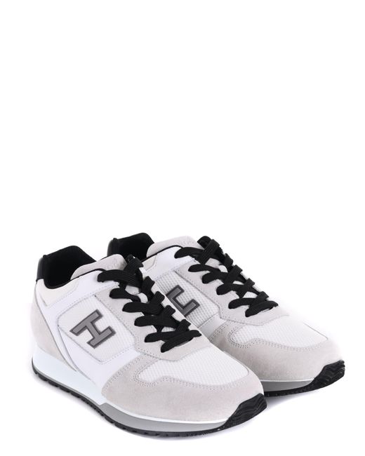 Hogan Scarpe Sneakers H321 Bimateriale Da Uomo Hxm3210y850jby