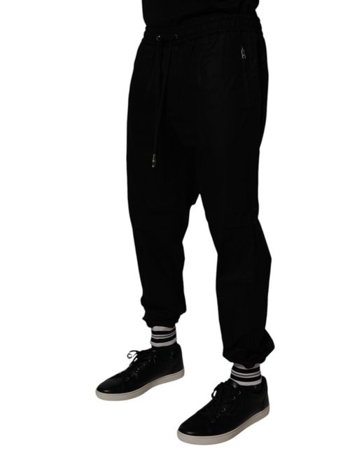 Dolce & Gabbana Black Casual Straightleg Pants for men