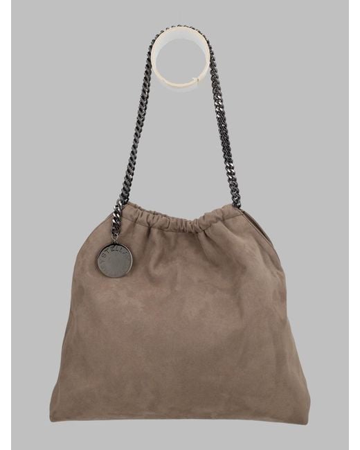 Stella McCartney Gray Shoulder Bag Falabella Drawstring Polyester