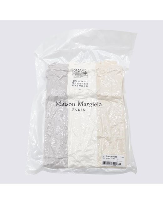Maison Margiela White Multipack Cotton T-Shirt for men