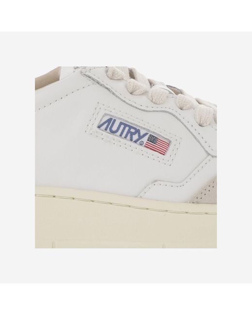 Autry White Sneakers Medalist Low Leather Trainers for men