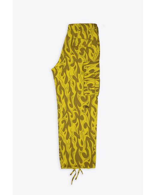 ERL Yellow Printed Cargo Pants Woven Canvas Printed Cargo Pant