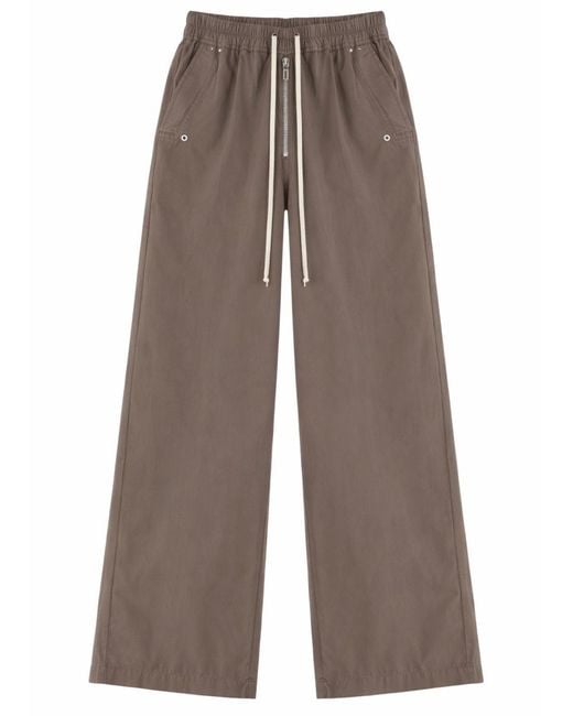 Rick Owens Brown Trousers Geth Belas Cotton