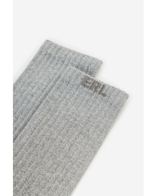 ERL White Lurex Socks Socks for men