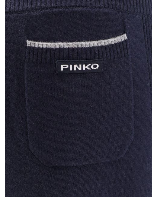 Pinko Blue Veraguas Wool And Cashmere Trousers