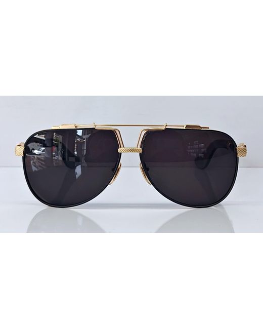 Chrome Hearts Black Blade Hummer Iii - Orb / Matte Gold Plated Sunglasses