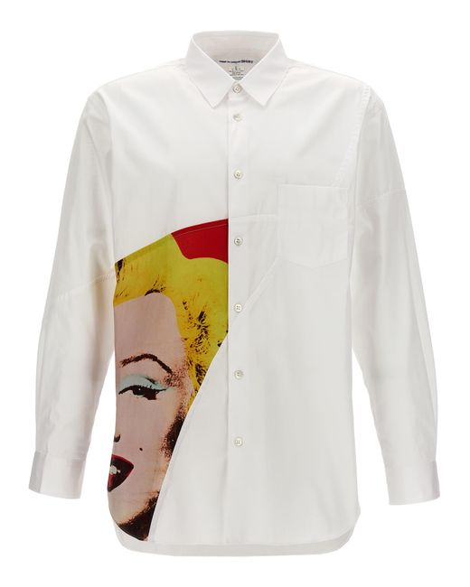 Comme des Garçons White 'Andy Warhol' Shirt for men