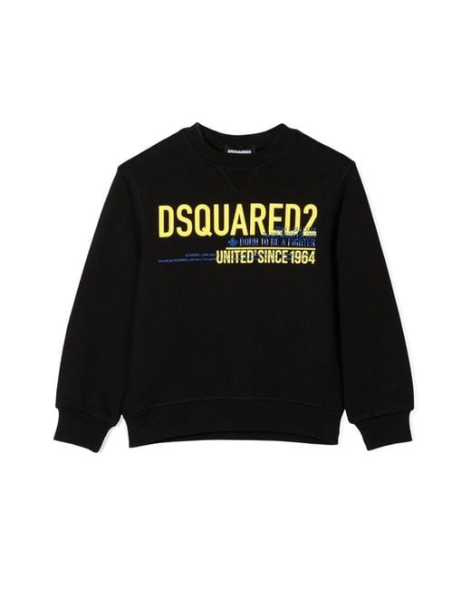 DSquared² Black Sweatshirt Relax Cotton Sweatshirts