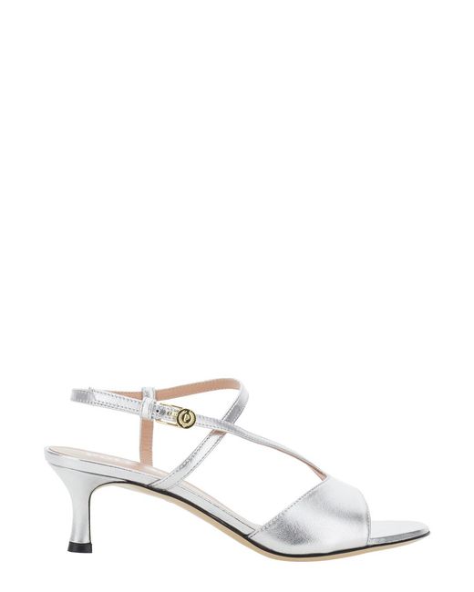 Pollini White Heeled Sandals