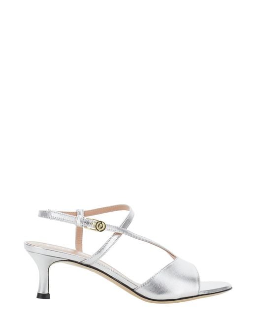 Pollini White Heeled Sandals