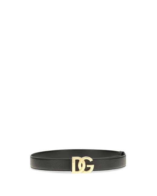 Dolce & Gabbana Black Calfskin Leather Belt Calf Bos Taurus E Braces for men