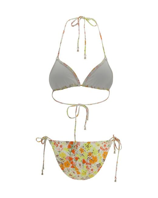 Zimmermann Metallic Solstice Bikini Polyamide; Elastane Swimwear