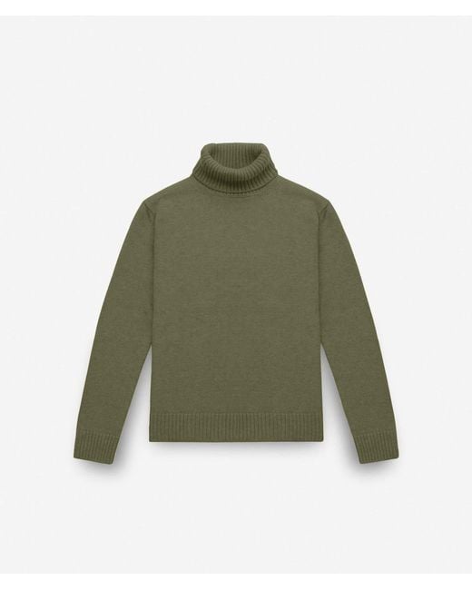 Larusmiani Green Turtleneck Sweater Diablerets Sweater for men