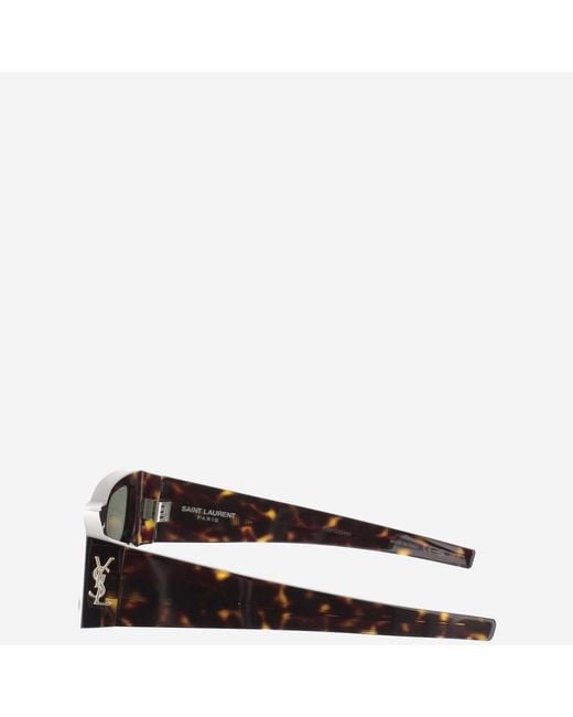 Saint Laurent Brown Logo Sunglasses Acetate