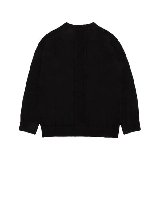 Burberry Black Ekd Patch Knitted Cardigan
