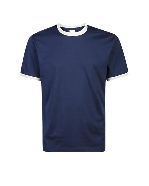 Eleventy Blue Crew-Neck T-Shirt for men