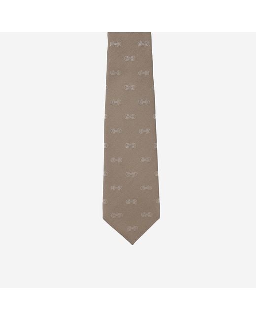 Gucci White Silk Tie Morsetto Print, Ties & Bow for men