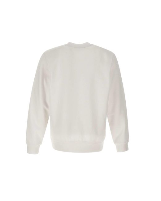 Lacoste White Cotton Sweatshirt for men