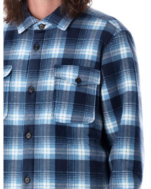 Polo Ralph Lauren Blue Check Shirt Jacket for men
