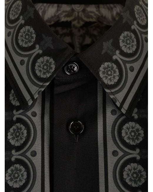 Versace Black Barocco Print Shirt for men