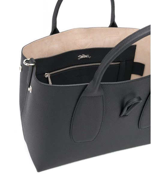Longchamp Black Roseau Handbag M