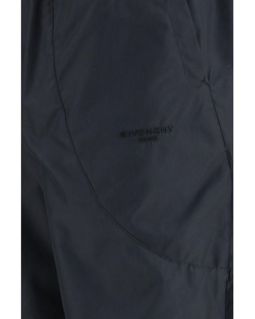 Givenchy Blue Couture Seam Jogging Pants Cotton; Polyester for men