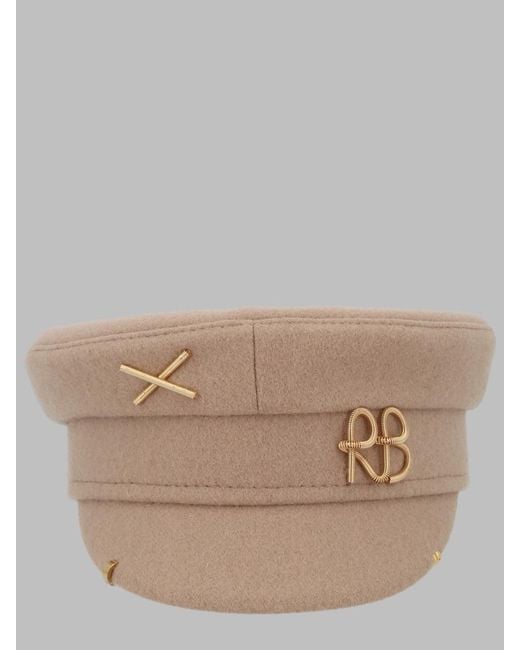 Ruslan Baginskiy Natural Hat Baker Boy Wool Polyamide