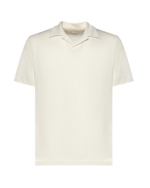 Eleventy White T-Shirts And Polos Linen for men