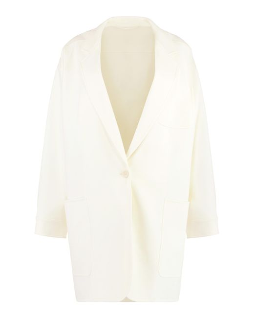 Max Mara White Jacket Orlaya Virgin Wool