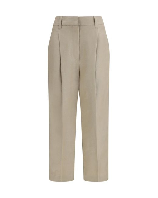 Brunello Cucinelli Natural Linen Pants