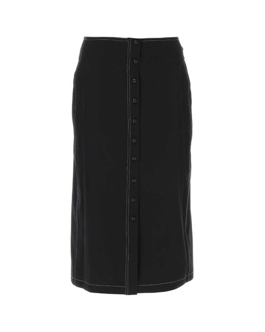 Low Classic Black Crepe Skirt