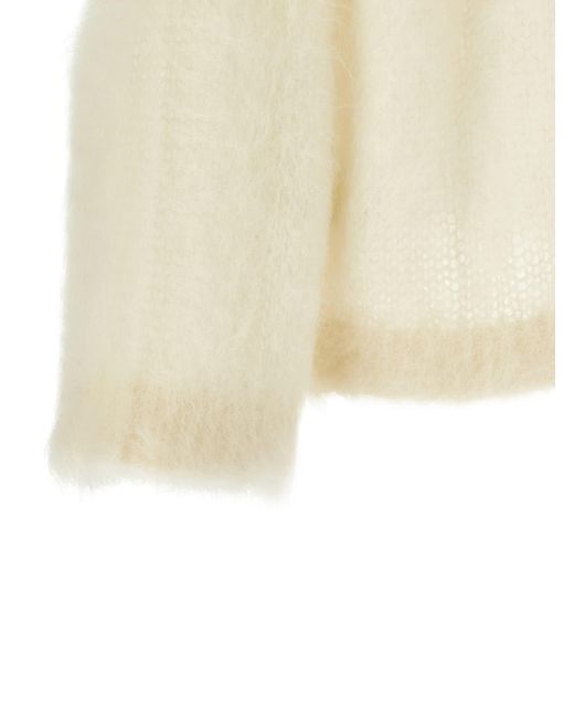 Brunello Cucinelli Natural Mohair Silk Sweater